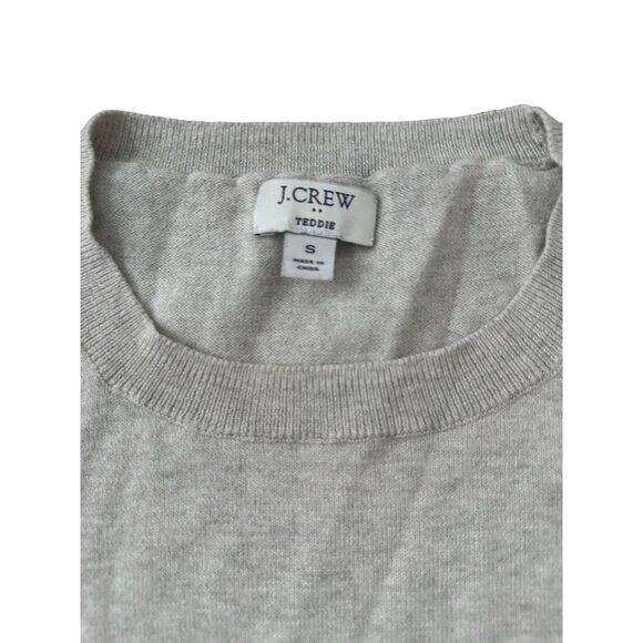 J CREW Cocktail Teddie Gray Sweater Size Small - Picture 4 of 4